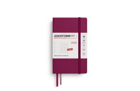 LEUCHTTURM WEEKLY PLANNER 2026 & NB A6 HC 12 MONTHS PORT RED 372665